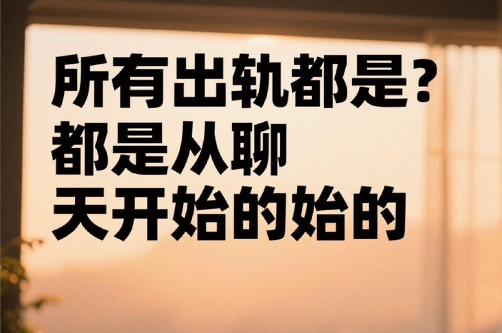 所有出轨都是从聊天开始的