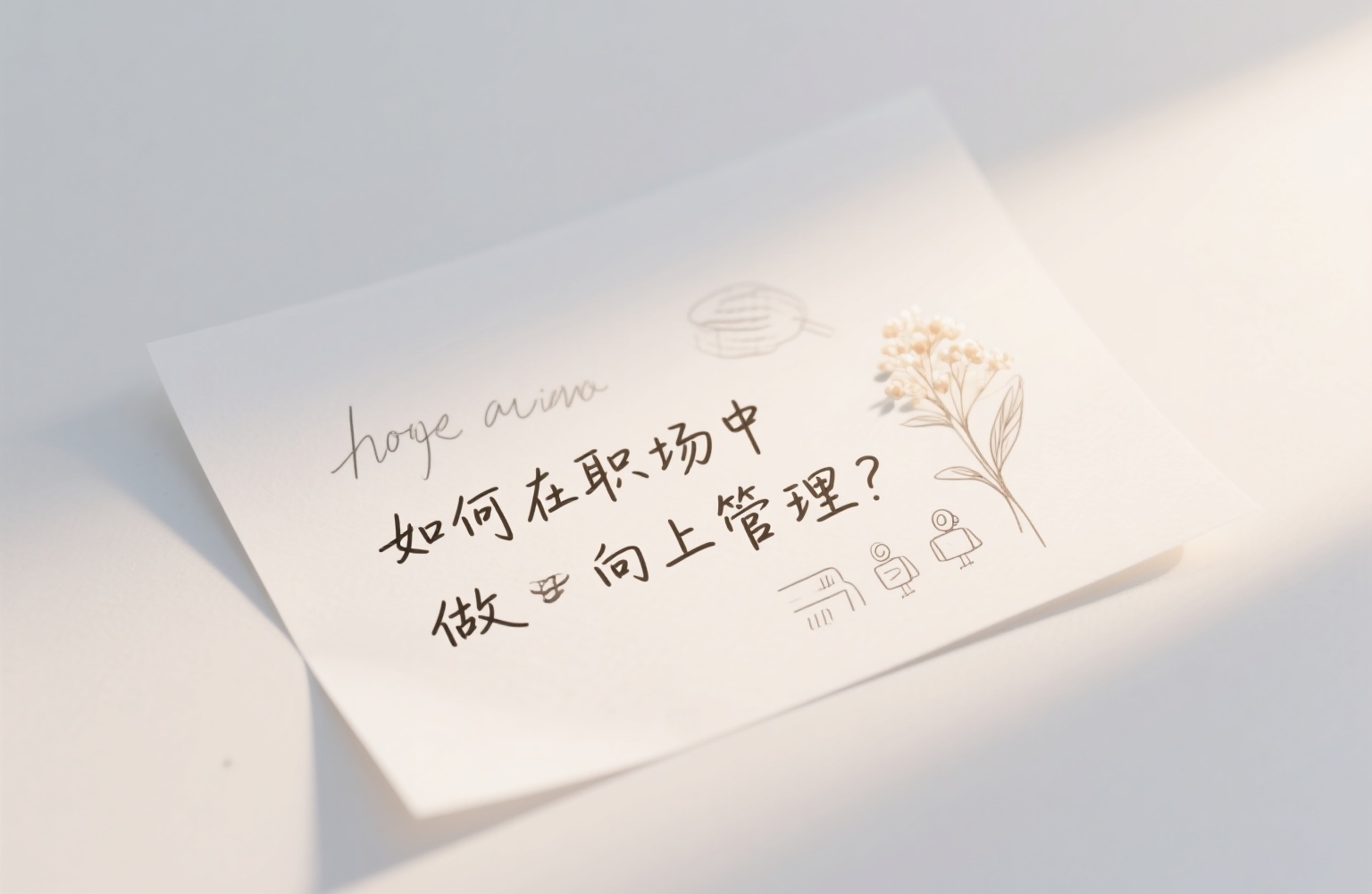 如何在职场中做向上管理？